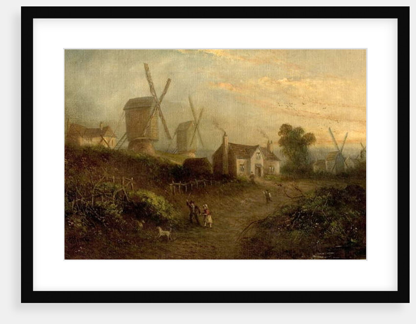Mills and Gorse Bushes in Nottingham Forest, 1848 by Thomas Sturge Moore