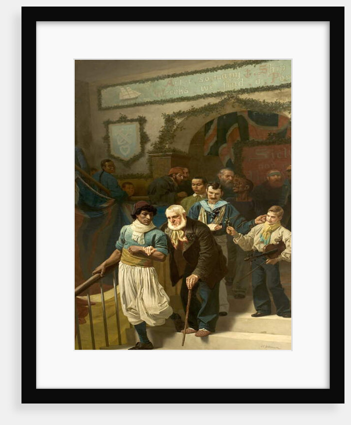 Friends in Adversity, Christmas Day at the Dreadnought Hospital, Greenwich, 1880 by John Charles Dollman