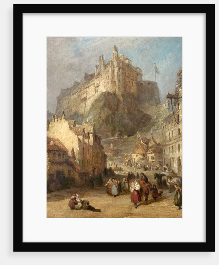 Edinburgh Castle from the Grass Market, Scotland by George Jones