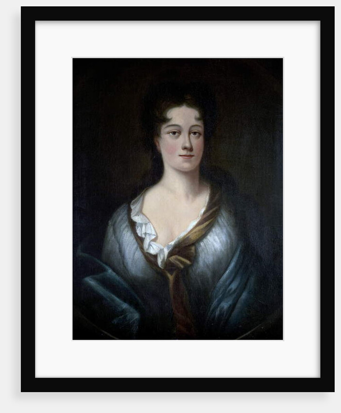 Portrait of a Young Woman in a Blue Wrap by English School