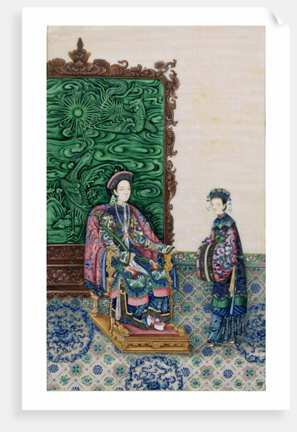 Empress Seated with a Lady by School Chinese