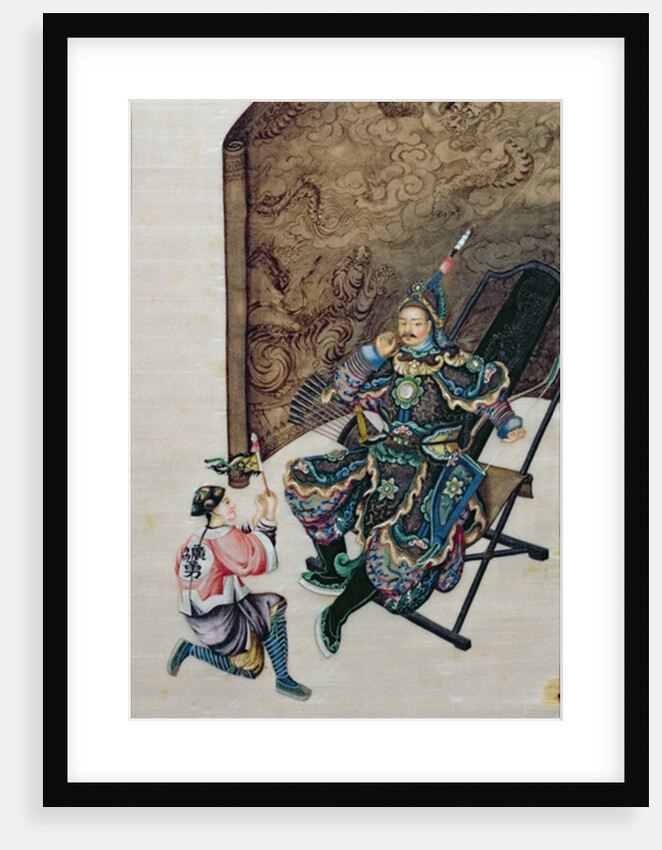 Seated Warrior with a Soldier by School Chinese