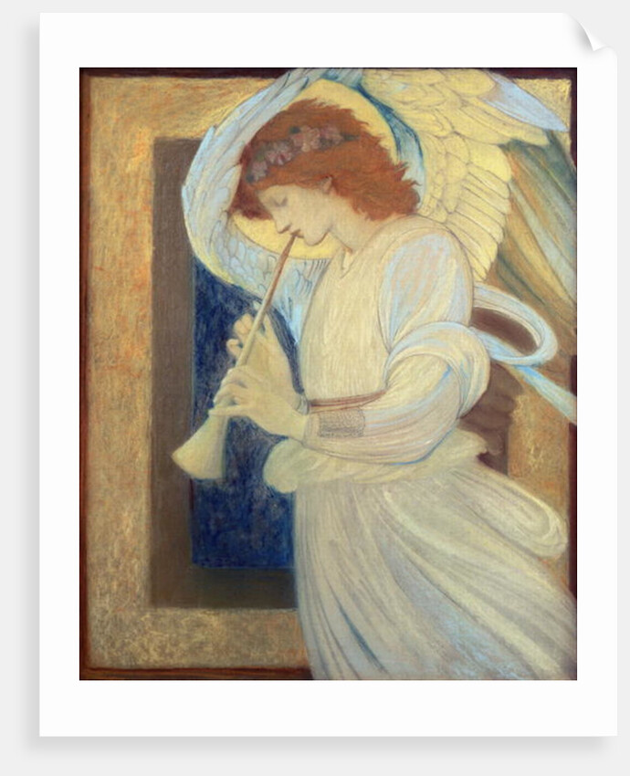An Angel Playing a Flageolet by Edward Coley Burne-Jones