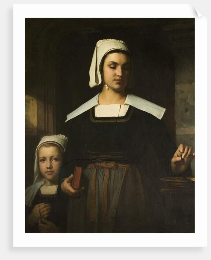 The Widow's Mite, 1869 by Emile Auguste Hublin