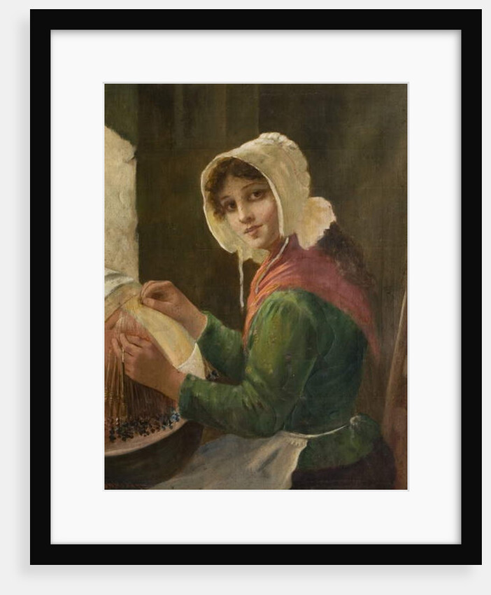 Young Woman Lacemaking, late 19th-early 20th century by David W. Haddon