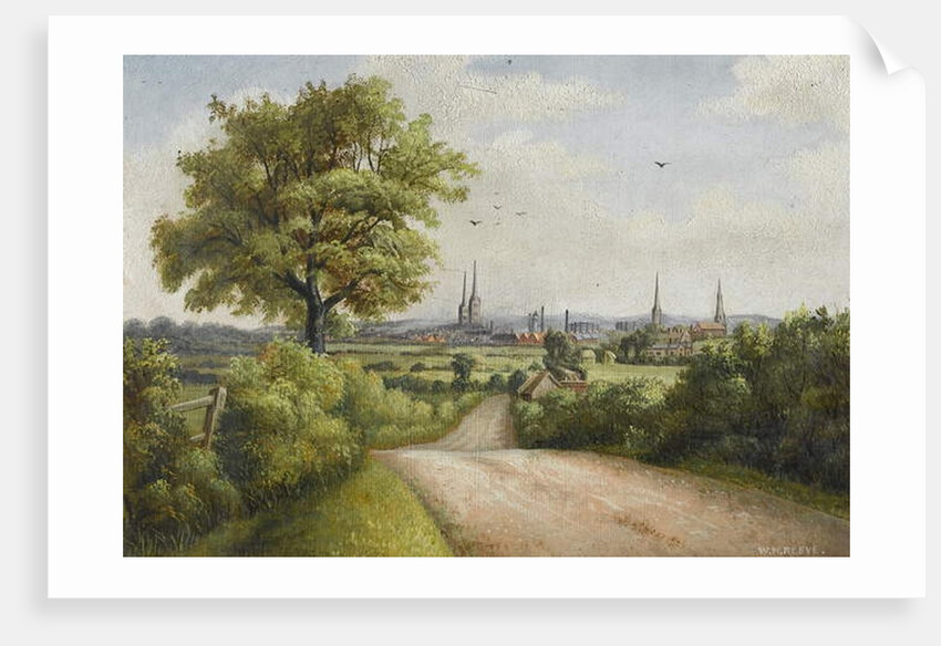 Coventry Spires from Barkers Butts Lane, early 20th century by William Howard Reeve