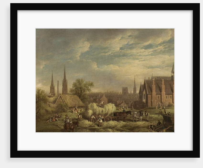 Haymaking at Coventry, mid-19th century by David Gee