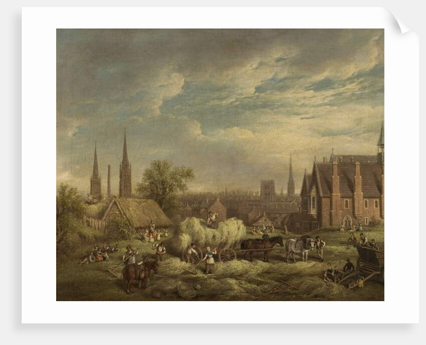 Haymaking at Coventry, mid-19th century by David Gee