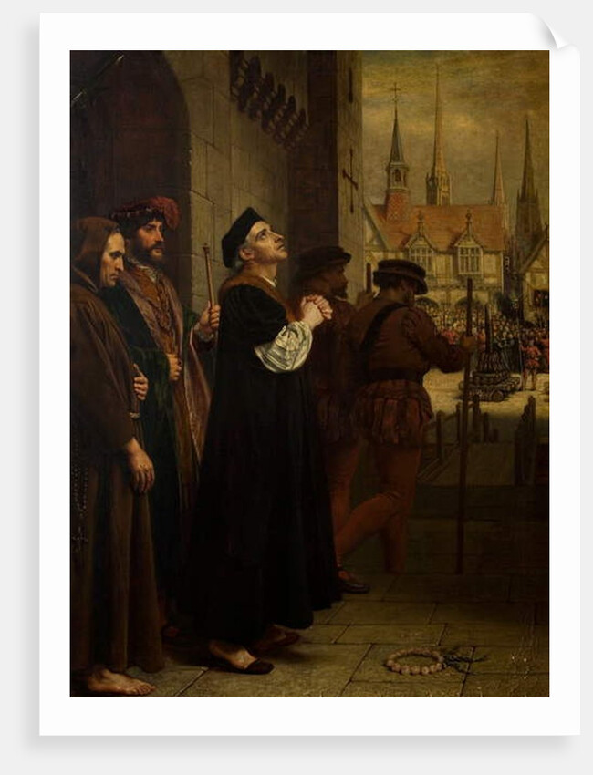 The Martyrdom of Laurence Saunders at Coventry, right hand panel of triptych, 1851 by Charles West Cope