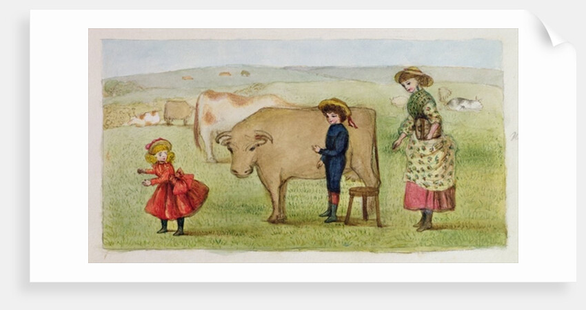 Milking Time, Addiscombe, 1883 by Rosa Petherick