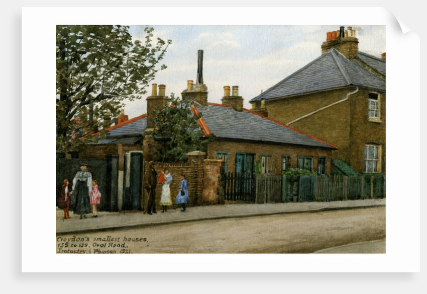 135 to 139 Oval Road: Croydon's Smallest Houses, 1921 by Evacustes Arthur Phipson