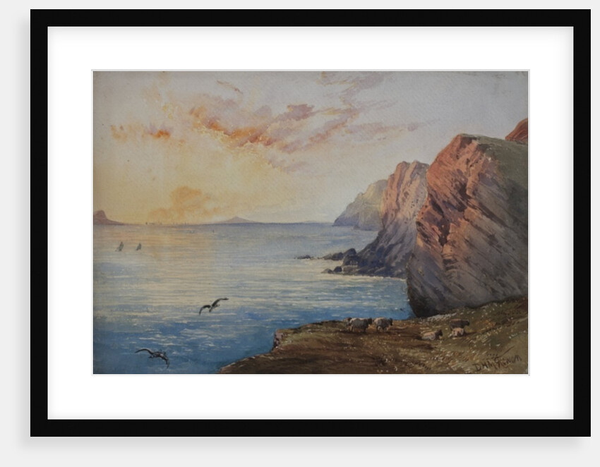 Dorset Coast at Sunset by David Hall McKewan