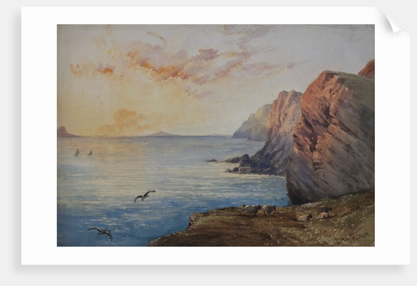 Dorset Coast at Sunset by David Hall McKewan