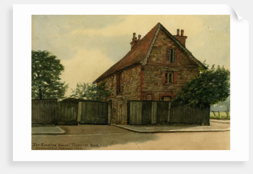 The Haunted House, Thornton Road, 1920 by Evacustes Arthur Phipson
