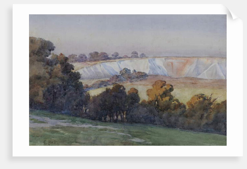 Coulsdon Quarry from Farthing Downs by Ethel Hall