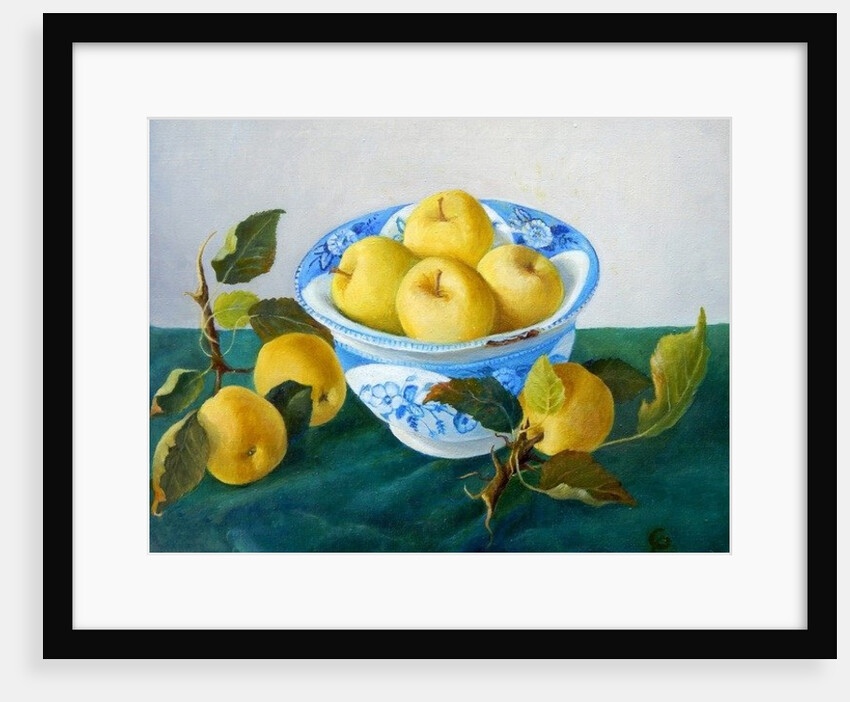 Apples in a Blue Bowl, 2014 by Cristiana Angelini
