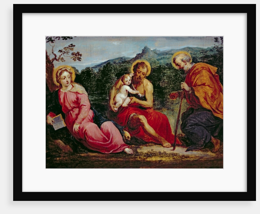 Holy Family and St.John the Baptist, 17th century by David the Younger Teniers