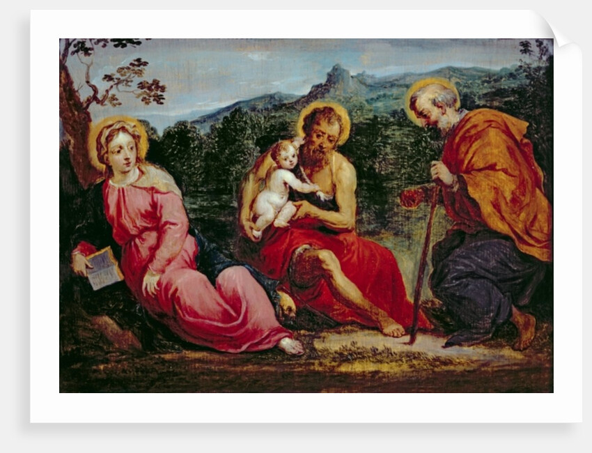 Holy Family and St.John the Baptist, 17th century by David the Younger Teniers