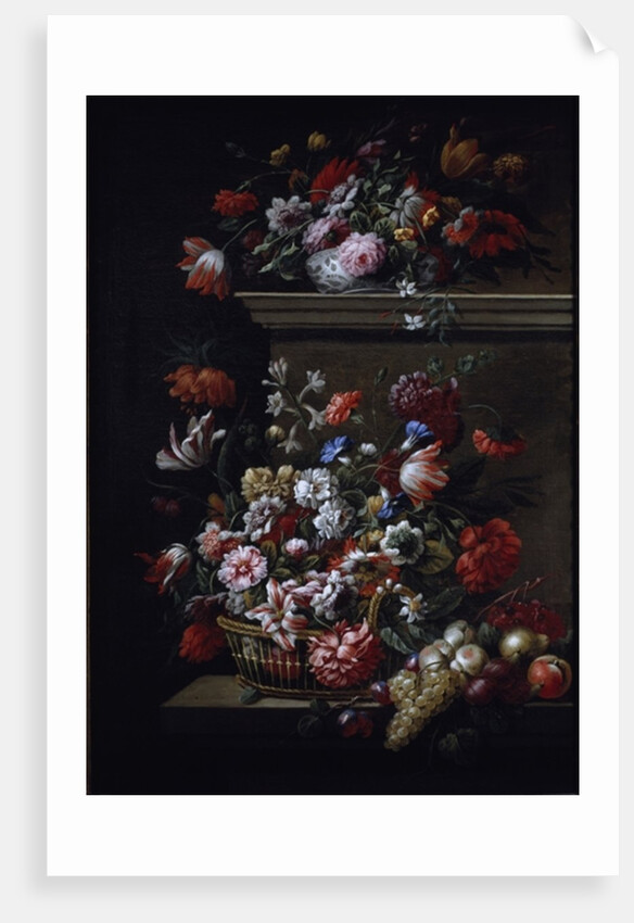 Still life of flowers by J-B & Bogdany Jakob (1660-1724) Monnoyer