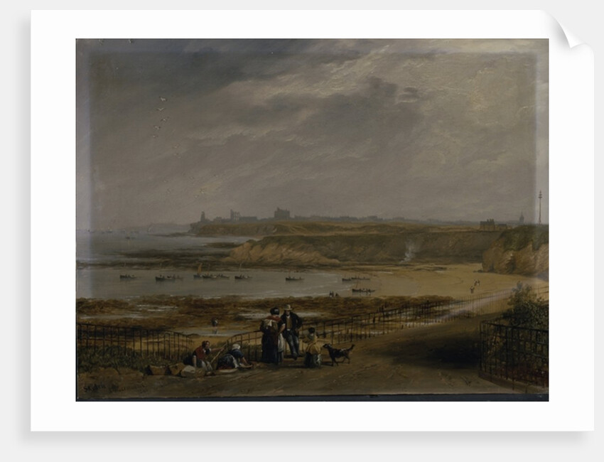 Cullercoats looking towards Tynemouth - Ebb tide, 1845 by John Wilson Carmichael