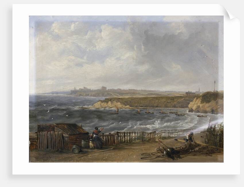Cullercoats looking towards Tynemouth - Flood tide, 1845 by John Wilson Carmichael