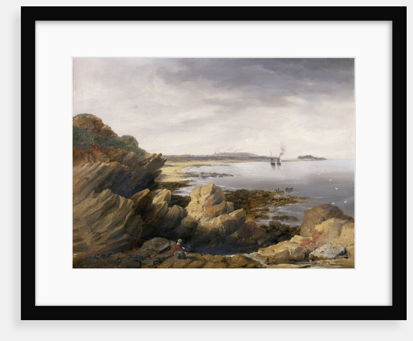 St. Mary's Island from Whitley Rocks, 1845 by John Wilson Carmichael