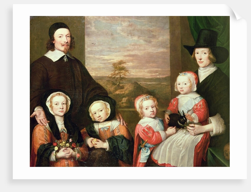 Unidentified family portrait, traditionally thought to be that of Sir Thomas Browne, mid 1640s by William Dobson