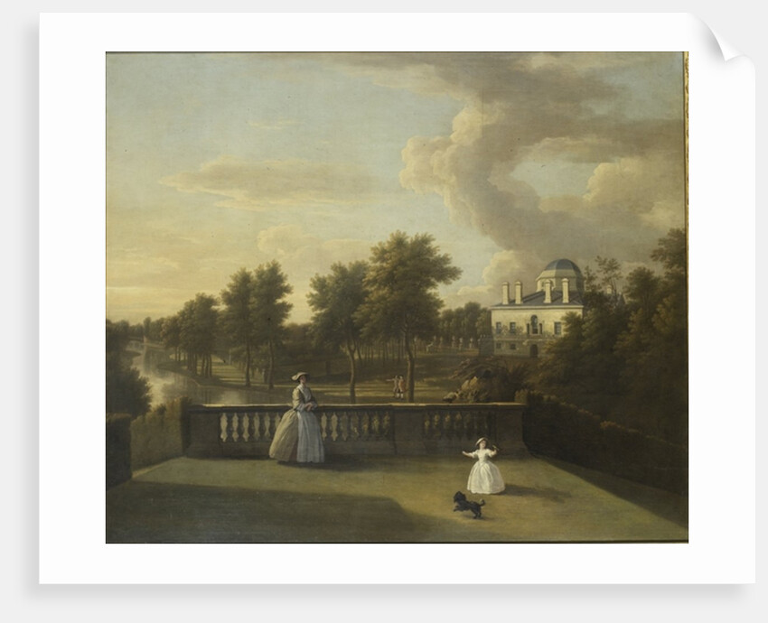 View of Chiswick Villa from a balcony above the Cascade with the lake, 1742 by George Lambert