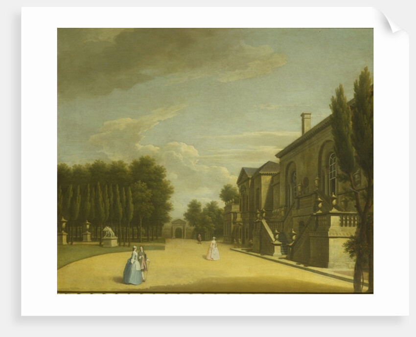 View of Chiswick Villa from the back to the Inigo Jones gate, 1742 by George Lambert