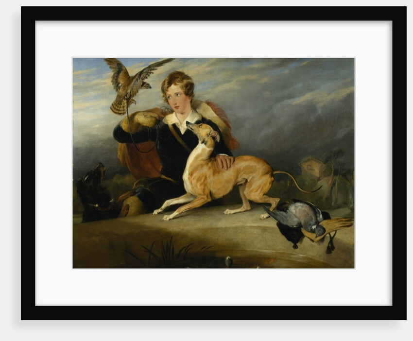 Richard Cavendish with 'Spot', the 6th Duke of Devonshire's Italian greyhound, c.1828 by Edwin Landseer