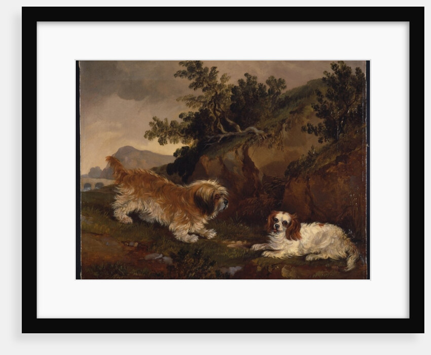 Landscape with spaniel and terrier, 1846 by William Pascoe