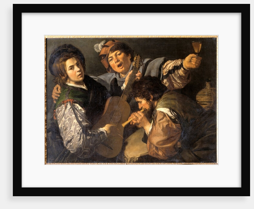 Three men making music, c.1616 by Valentin de Boulogne