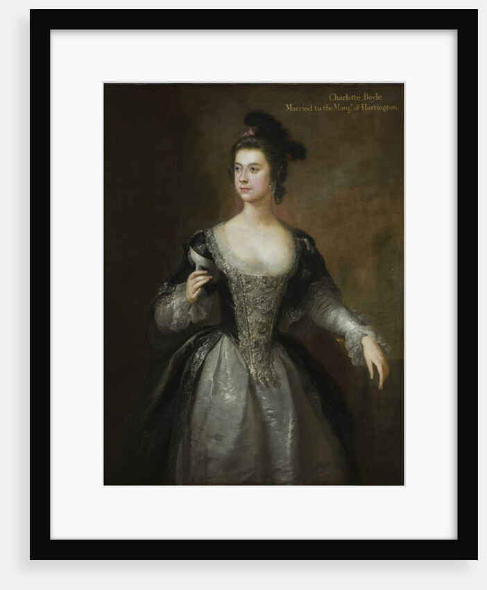 Portrait of Lady Charlotte Boyle, Baroness Clifford and Marchioness of Hartington, c.1748-56 by George Knapton