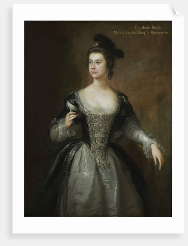 Portrait of Lady Charlotte Boyle, Baroness Clifford and Marchioness of Hartington, c.1748-56 by George Knapton