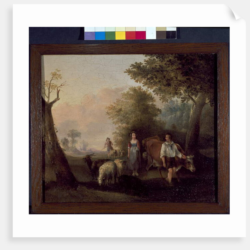 Landscape with cattle and sheep by William Snr. (follower of) Shayer