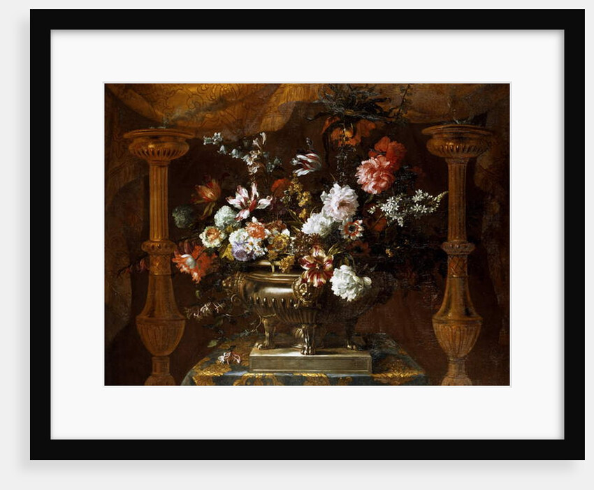 Still life with flowers in a silver vase with perfume burners, c.1690-99 by Jean-Baptiste Monnoyer