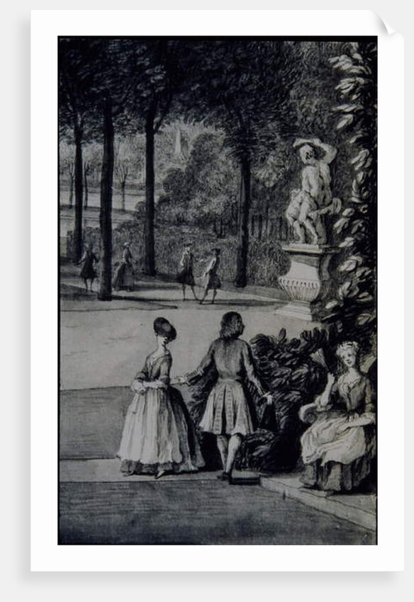 Detail of 'The Poplar Grove, Lord Burlington's Chiswick Villa' by Jacques Rigaud