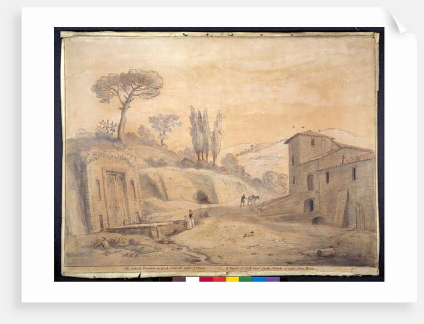 The Antique Fountain and Arch at Grottaferrata, Rome by Gaspar van Wittel