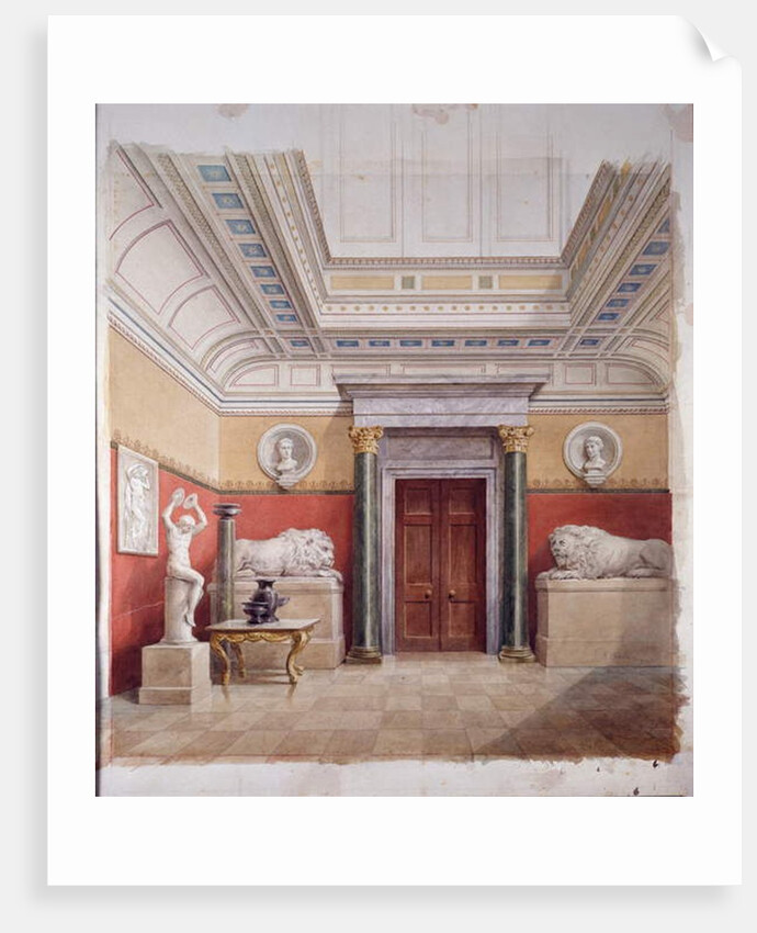 The Sculpture Gallery, north end, c.1870 by John Dibblee Crace
