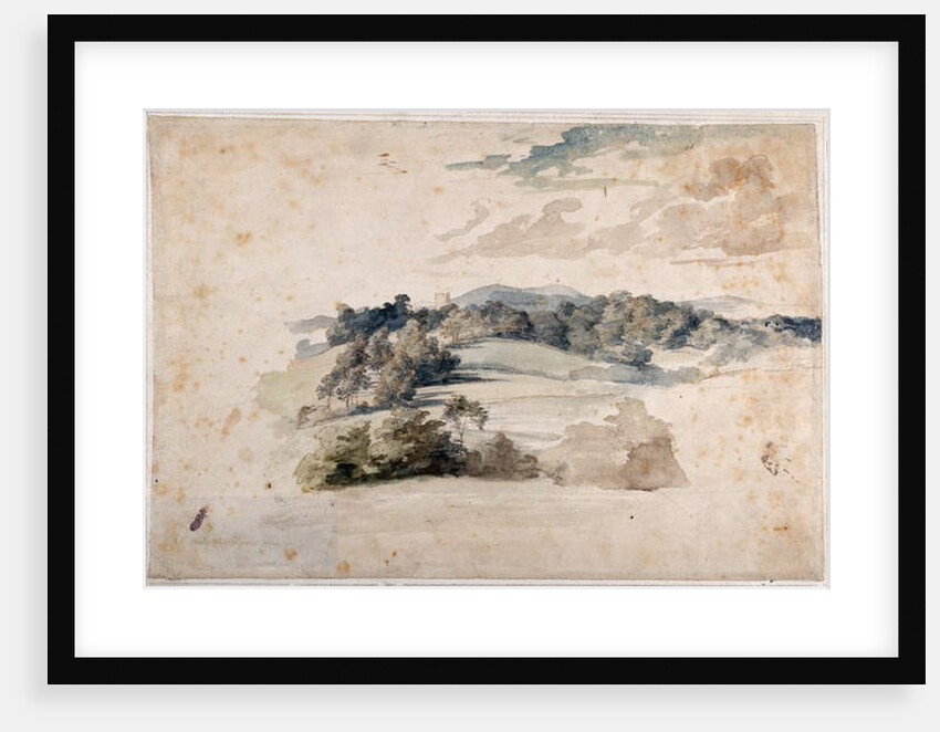 An English Landscape of meadows and wooded hills by Anthony van Dyck