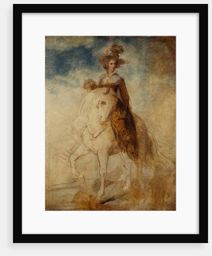 Equestrian portrait of a lady, said to be Lady Elizabeth Foster by Richard Cosway