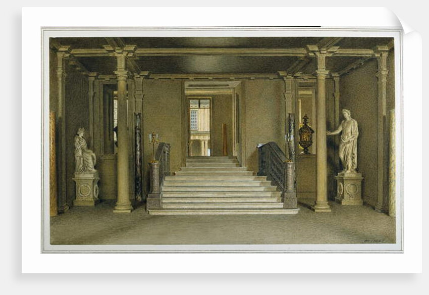 North Entrance Hall at Chatsworth House by William Henry Hunt