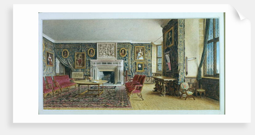 The Library, Hardwick, 1828 by William Henry Hunt