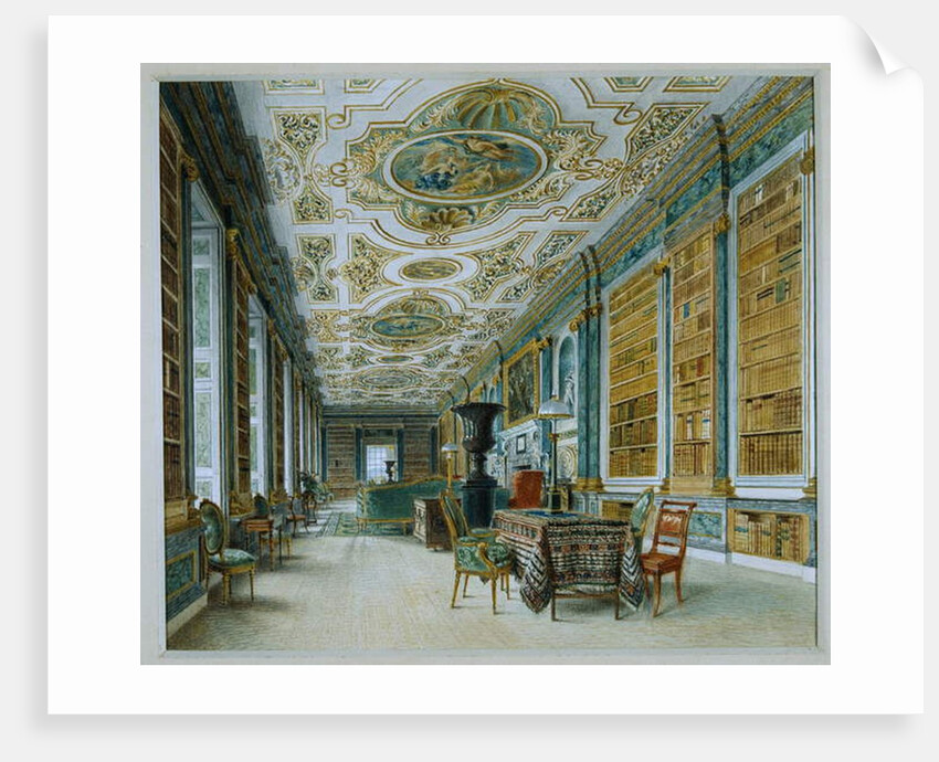 The Old Ballroom, now the Library, Chatsworth by William Henry Hunt