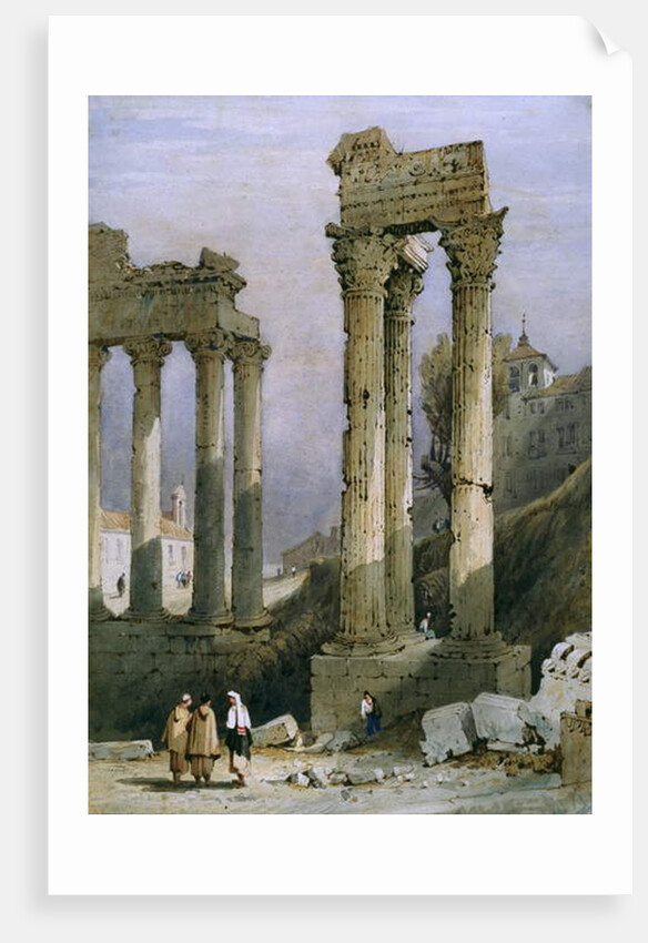 The Temple of Vespasian and Saturn by Samuel Prout