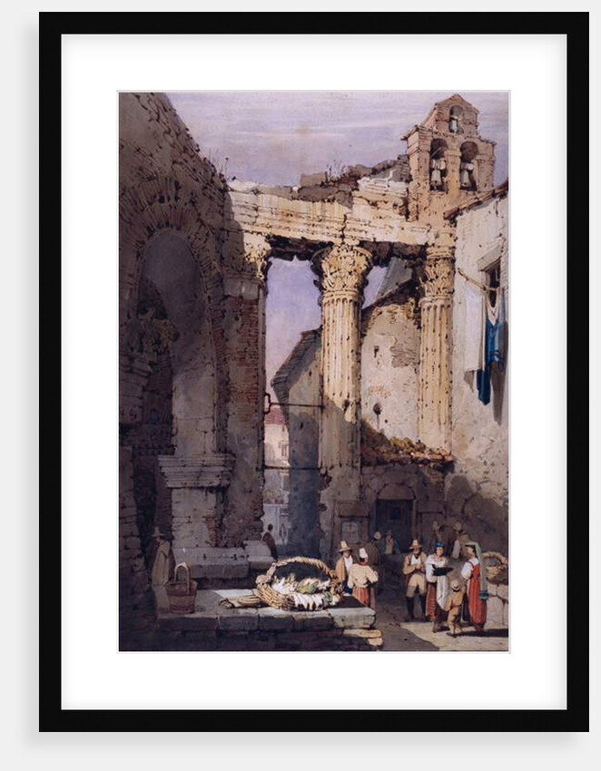 The Temple of Mars Ultor by the Forum of Augustus by Samuel Prout