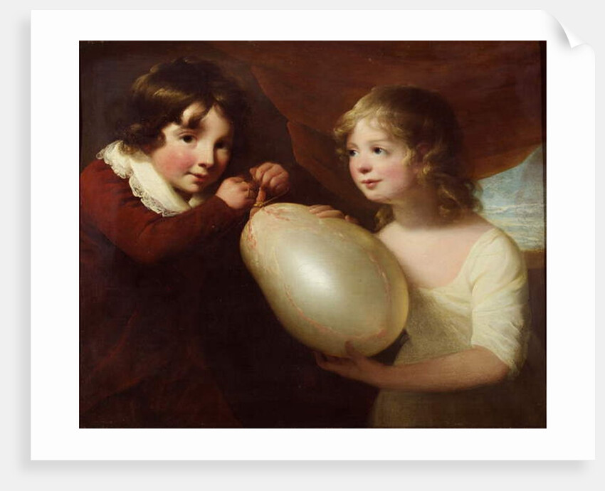 Two children with a pig's bladder by William Tate