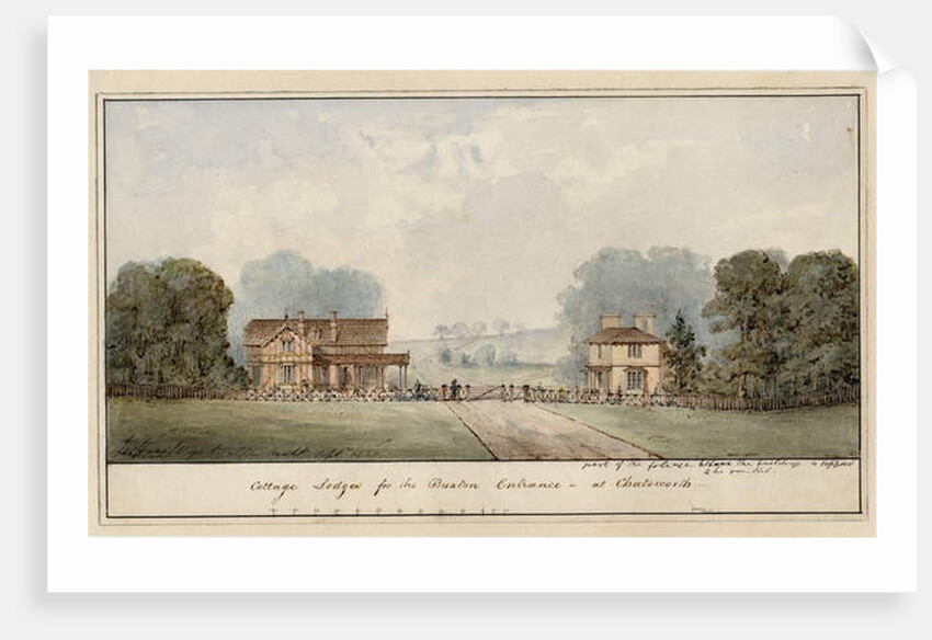 Design for the Lodges in Edensor in Chatsworth Park, 1837 by Jeffry Wyatville