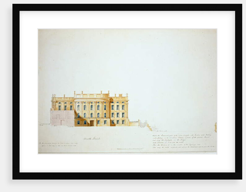Design for the North Elevation, Chatsworth House by Jeffry Wyatville