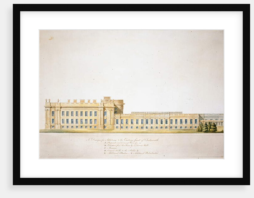 Design for the East Elevation, Chatsworth House by Jeffry Wyatville